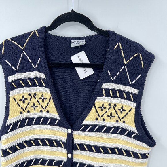 Vintage Koret Knit Sweater Boxy Vest - Picture 2 of 3